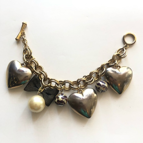 Betsey Johnson Heart Charm Bracelet - Picture 4 of 4